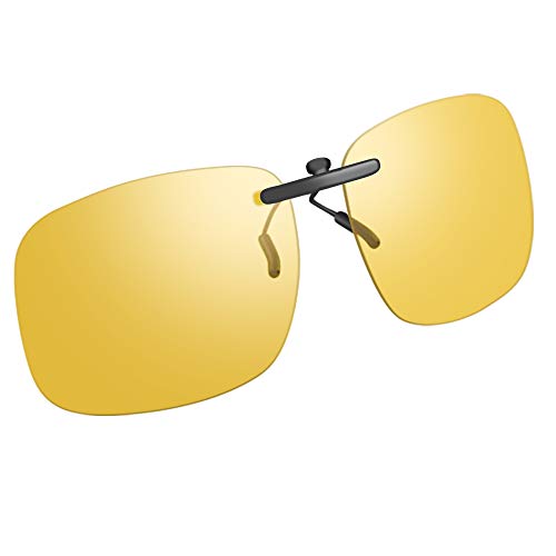 UpaClaire Nachtfahrbrille zum Anklipsen, reduziert polarisierte Blendung, hochauflösende Sicht. von UpaClaire