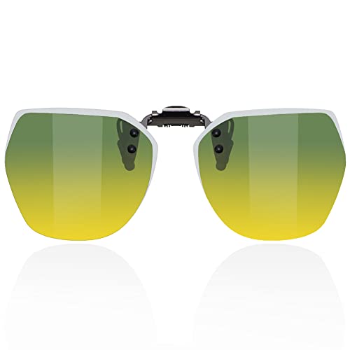 UpaClaire Tag & Nacht Nacht-Fahrbrillen und Sonnenbrille Clip-On, polarisiert Anti-Glanz-Reduktion High-Definition-Vision von UpaClaire