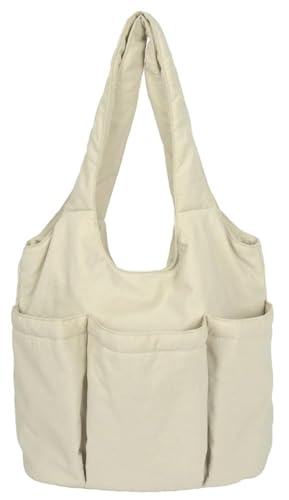 Slouchy Nylon-Tragetasche für Damen, trendige Unterarm-Schultertasche, Hobo-Tasche, Crossbody-Tasche, College-Reisetasche, Handtasche 2025, Beige Weiß, Einheitsgröße, U-m-25nlb02-beige, weiß Slouchy Nylon-Tragetasche für Damen, trendige Unterarm-Schultertasche, Hobo-Tasche, Crossbody-Tasche, College-Reisetasche, Handtasche 2025, Beige Weiß, Einheitsgröße, U-m-25nlb02-beige, weiß von Upbull