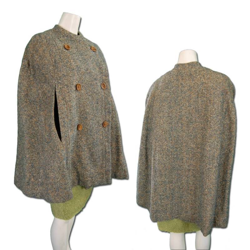 1970S Vintage Woll-Tweed-Cape 1970S Vintage Woll-Tweed-Cape von UpcycleVintageInc