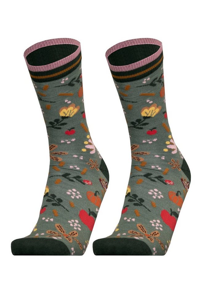 UphillSport Socken AUTUMN GARDEN 2er Pack (2-Paar) in nahtlosem Design von UphillSport