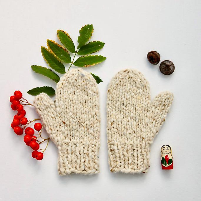 Wolle Kinder Handschuhe, Creme Weiße Wolle, Winterhandschuhe Für von Uplicot