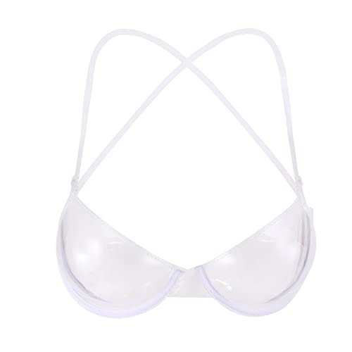 Uposao BH Push Up, Transparenter Silikon Unsichtbarer Nippel Cover Wiederverwendbarer Push-up Bra Büstenhalter Damen BH Nippelabdeckung mit Unsichtbar Ultra-feine Schultergurt für Rückenlos Kleid von Uposao