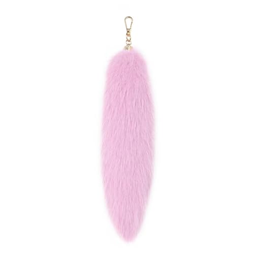 Uposao Fuchsschwanz Anhänger 31cm Faux fuchsschwanz Flauschigen Anhänger Fell Schwanz Keychain Kleine Tier Schwanz Keychain Groß Schlüsselring Auto Schlüsselketten Anhänger Weich Flaumig Dekoration von Uposao