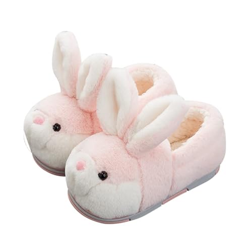 Uposao Hausschuhe Kinder Mädchen Winter warme Furry Bunny Kaninchenschuhe Pantoffeln Plüsch Mode warme Tier Pantoffeln Cartoon Leicht rutschfeste Slippers Flauschige süße Haus Hausschuhe,30-31 EU von Uposao