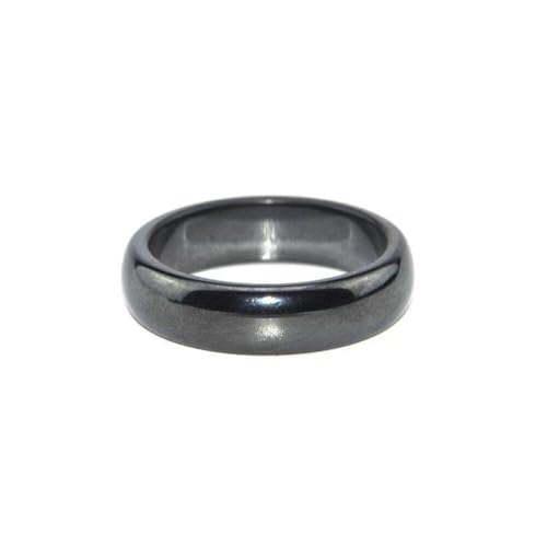 Uposao Hematite Rings Echte Hämatitringe für Herren Damen,Schwarz Bandring Absorbieren Negative Energie Ring Angst Balance Wurzel Chakra Magnetischer Ring Schmuck Geschenke von Uposao