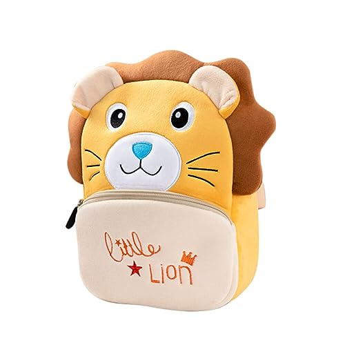 Uposao Kinder Rucksack Niedlich Tier 3D PlüSch Rucksack Karikatur Kindergarten Tasche für Kinder Jungen Mädchen Kleinkind 1-6 Alter(Löwe) von Uposao