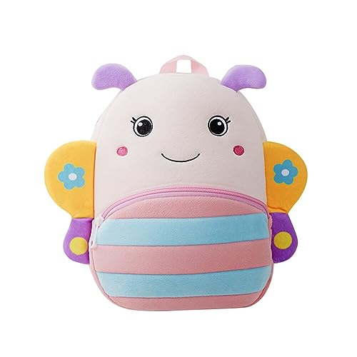 Uposao Kinder Rucksack Niedlich Tier 3D PlüSch Rucksack Karikatur Kindergarten Tasche für Kinder Jungen Mädchen Kleinkind 1-6 Alter(Schmetterling) von Uposao