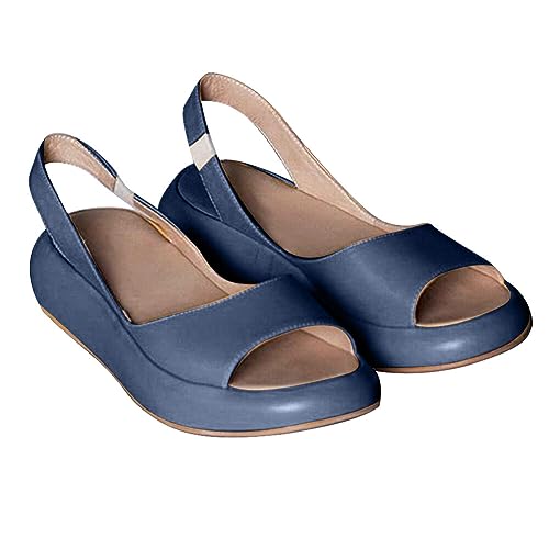 Uposao Orthopädische Offene Zehen-Ledersandalen Für Damen, Fischmaul-Sandalen, Bequeme Schuhe, Sandalen, Offene Zehen, Bequeme Fischmaul-Sportsandale, Lässig, Sommer, Wanderschuhe, Strand, Reisen von Uposao