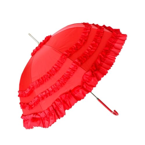 Uposao Sonnenschirm für Damen Lolita Regenschirm Automatische Regenschirm Tragbar Sonnig Und Regen Dual-use UV Schutz Stock Regenschirm für Regentage Schneetage Sonnentage Outdoor Camping von Uposao