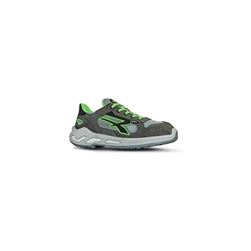 U-POWER SPECTRE, Sicherheitsschuhe, leichte, durchtrittsichere Unisex-Turnschuhe, Bastsohle, Infinergy-Einsatz, mit Aluminium-Zehenkappen - Grey Green 40 von Upower