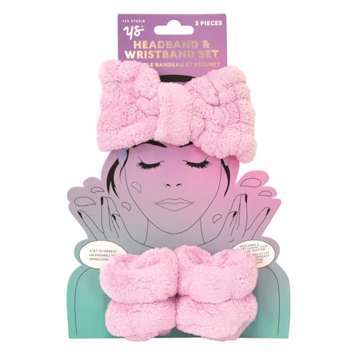 Yes Studio Make-Up Stirnband & Armband Set, Rosa, extra weich von Upper Canada