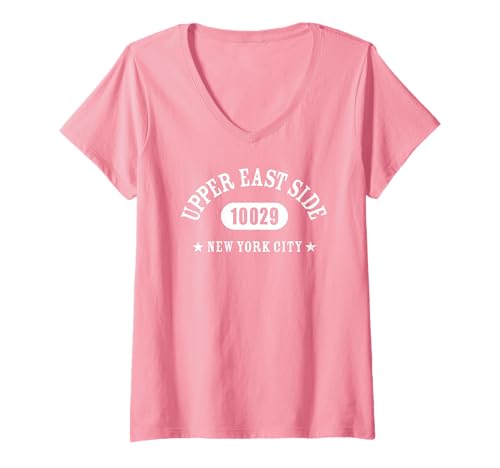 Damen Upper East Side 10029 New York City//NYC Athletic Design T-Shirt mit V-Ausschnitt von Upper East Side New York New York 10029 Designs