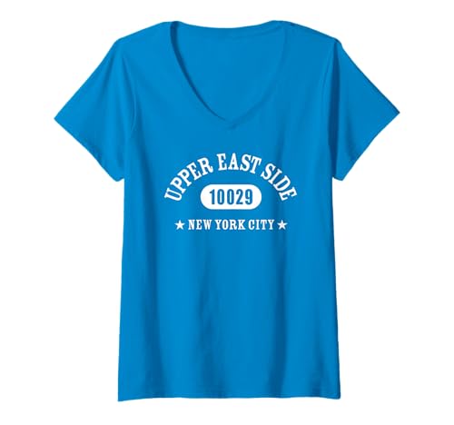 Damen Upper East Side 10029 New York City//NYC Athletic Design T-Shirt mit V-Ausschnitt von Upper East Side New York New York 10029 Designs