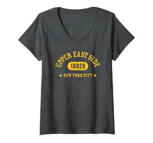 Damen Upper East Side 10029 New York City//NYC Athletic Design T-Shirt mit V-Ausschnitt von Upper East Side New York New York 10029 Designs