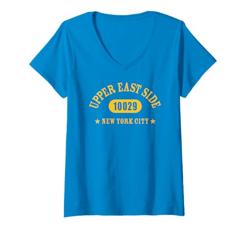 Damen Upper East Side 10029 New York City//NYC Athletic Design T-Shirt mit V-Ausschnitt von Upper East Side New York New York 10029 Designs