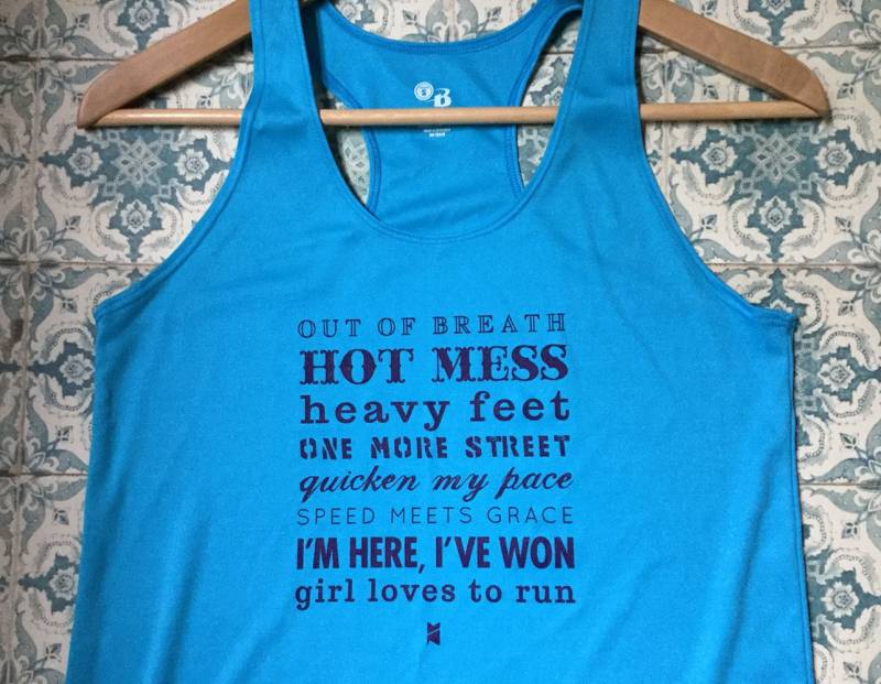 Girl Loves To Run Sweat-Wicking Racerback Running Tank Girl Loves To Run Sweat-Wicking Racerback Running Tank von UpperNotchPress