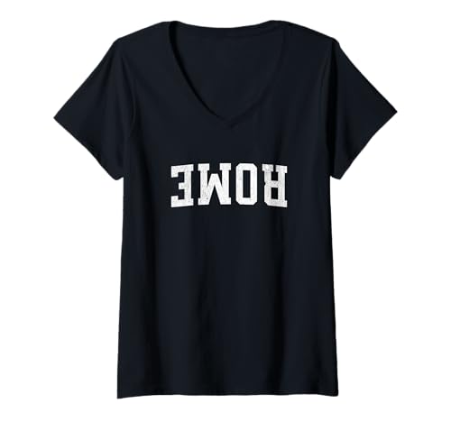 Damen Upside Down Italien Stadtname Rom T-Shirt mit V-Ausschnitt Damen Upside Down Italien Stadtname Rom T-Shirt mit V-Ausschnitt von Upside Down Cities Graphics Collection