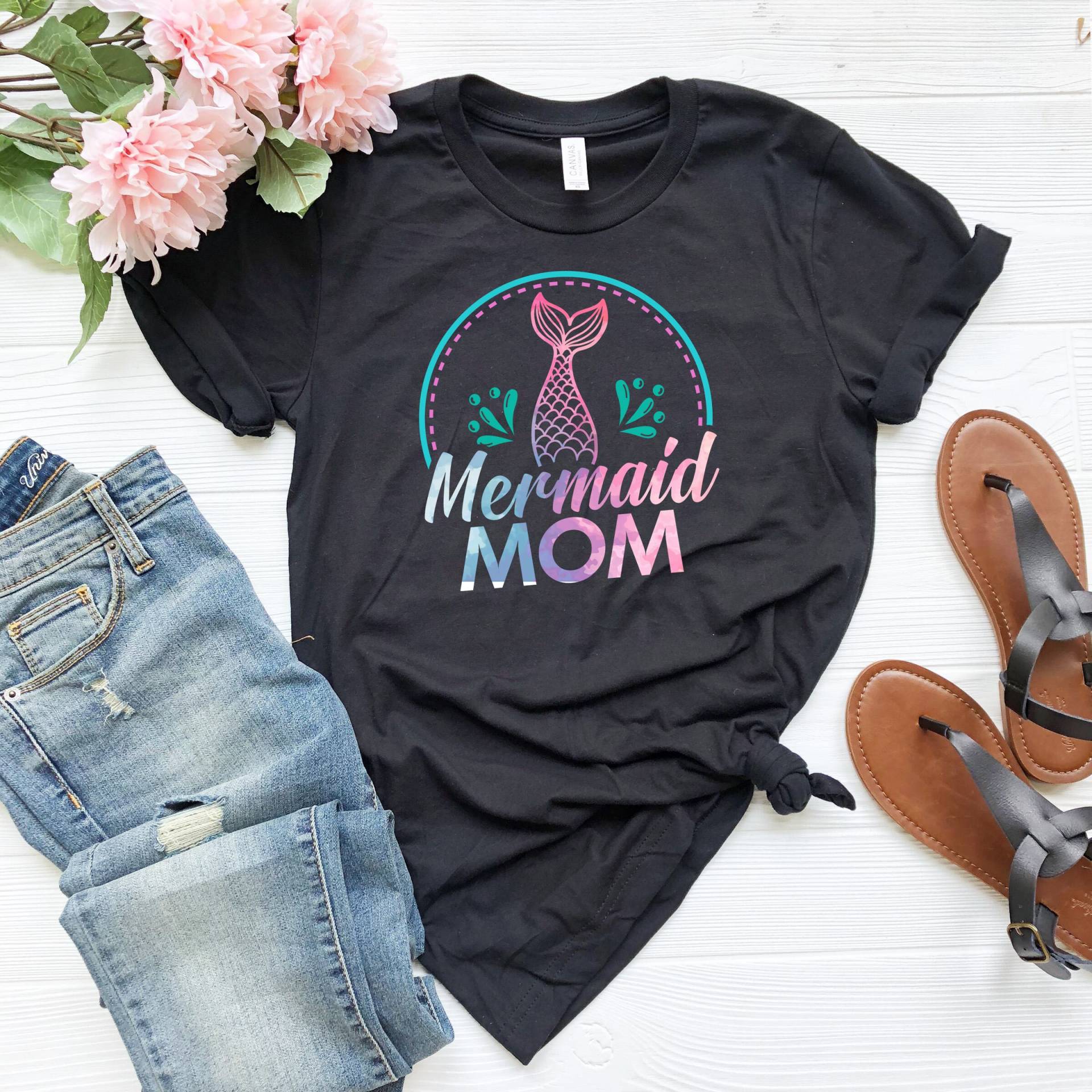 Meerjungfrau Shirt-Meerjungfrau Mom Mama Geburtstagsparty Shirt Meerjungfrau Shirt-Meerjungfrau Mom Mama Geburtstagsparty Shirt von UpsideMentality