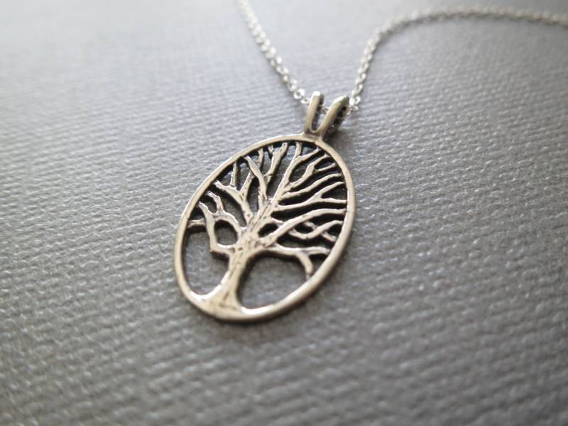 "sterling Silber Baum, "Mächtiger Baum Des Lebens" Unisex Charm Halskette." von Upslope