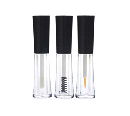 1 Set 3 Stück 2 ml Leere Mascara Tube Flasche Eyeliner-Röhrchen Fläschchen Lipgloss-Tuben mit Zauberstabbürsten Make-up Kosmetik Probefläschchen für Lipgloss Wimpernwachstumsöl von Upstore