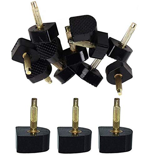 Upstore 6 Paar (12 Stück) schwarze Dame Damen Mädchen U-förmige Fersenkappe Abdeckung Schuh Ersatz Heels Tipps Ersatzdübel für High Heel Schuhe (dicke Stifte 3 mm, 8 mm x 8 mm) von Upstore