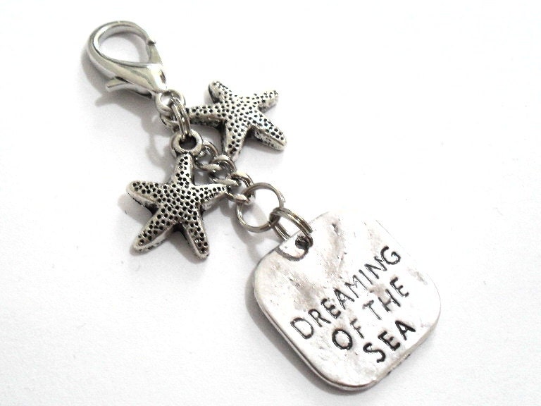 strand Planer Clip, Seestern Charms Schlüsselringverschluss, Sea Ocean Tropical Anhänger Reißverschluss Und Schlüsselanhänger Accessoires von UptownYvette
