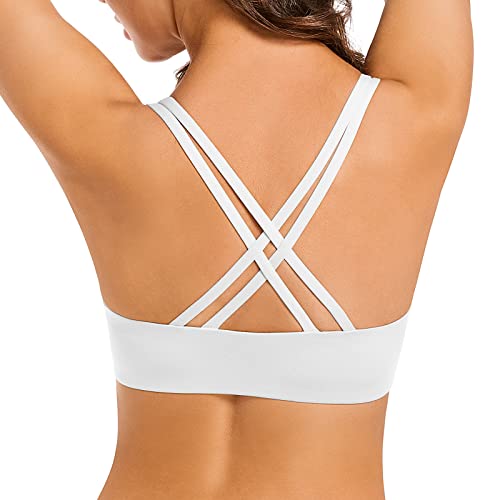 Upushall Damen Push-Up-BH mit Frontverschluss, dick gepolstert, nahtlos, überkreuzte Rückseite, Bügel-BH mit zwei Körbchen, Weiss/opulenter Garten, 95C von Upushall