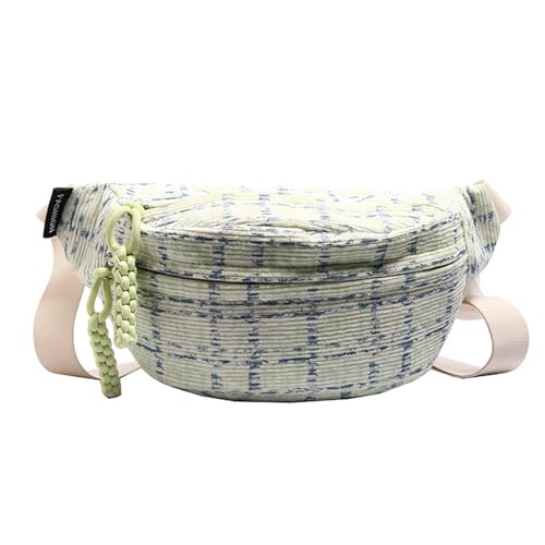 2024 Crossbody-Gürteltasche, Brusttasche für Damen, Mädchen, Studenten, große Kapazität, modischer Gürtel, grün, Mass Beauty von Uqezagpa