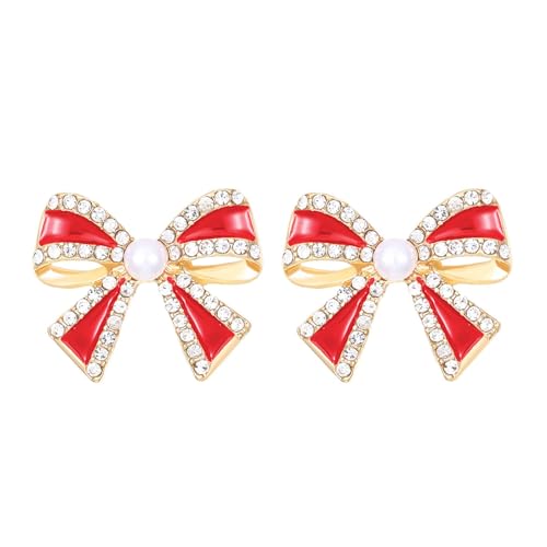 Auffällige Bogenknotenformohrringe Für Frauen Weihnachten Bögen Ohrstollen Legierung Tropföl Schmuck Für Tägliche Kleidung Stilvolle Ohrringe von Uqezagpa