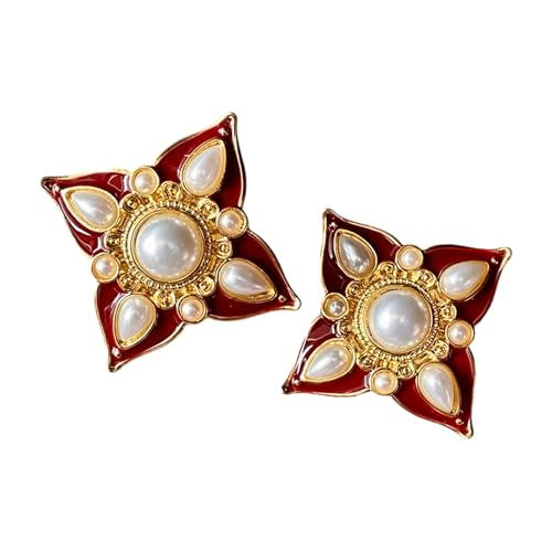 Blumen-Ohrringe, Dekoration für Frauen, bequemes Metallhandwerk mit einzigartigem Vintage-Appeal für den täglichen Gebrauch, Statement-Schmuck von Uqezagpa