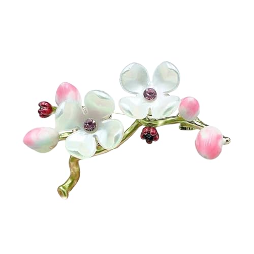 Brosche im chinesischen Stil mit Strasssteinen, antikes Pflaumenblume, handgefertigt, elegantes Accessoire für Mantel, Schal, Tasche, funkelnde Strasssteine, Blumennadel, Einheitsgröße, Wie Brosche im chinesischen Stil mit Strasssteinen, antikes Pflaumenblume, handgefertigt, elegantes Accessoire für Mantel, Schal, Tasche, funkelnde Strasssteine, Blumennadel, Einheitsgröße, Wie von Uqezagpa