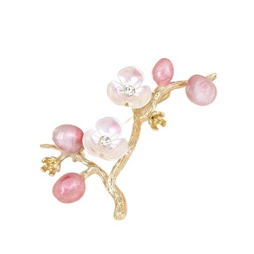 Brosche im chinesischen Stil mit Strasssteinen, antikes Pflaumenblume, handgefertigt, elegantes Accessoire für Mantel, Schal, Tasche, funkelnde Strasssteine, Blumennadel, Einheitsgröße, Wie Brosche im chinesischen Stil mit Strasssteinen, antikes Pflaumenblume, handgefertigt, elegantes Accessoire für Mantel, Schal, Tasche, funkelnde Strasssteine, Blumennadel, Einheitsgröße, Wie von Uqezagpa