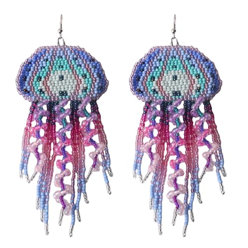 Bunte Böhmische Quastenohrringe Mit Handgestrickten Perlen Farbenfrohen Quastenschmuck Für Die Verleihung Von Persönlichkeit Zu Outfits Einzigartige Ohrringe von Uqezagpa