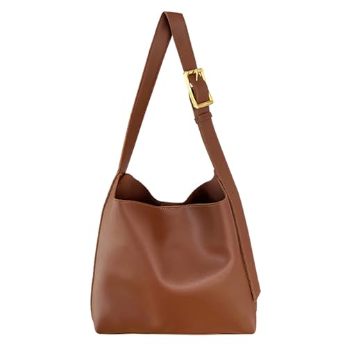 Damen-Beuteltasche, japanischer Stil, Umhängetasche, PU-Leder, große Kapazität, Messenger für den täglichen Gebrauch, japanischer Stil, Crossbody, große Kapazität, Messenger, braun, One Size von Uqezagpa