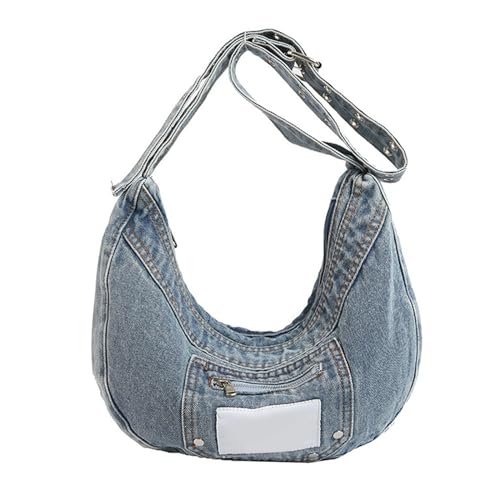 Damen Crossbody Tasche Praktische Casual Umhängetaschen Modische Achselhandtasche für jeden Anlass Unterarmtasche, blau, One Size von Uqezagpa