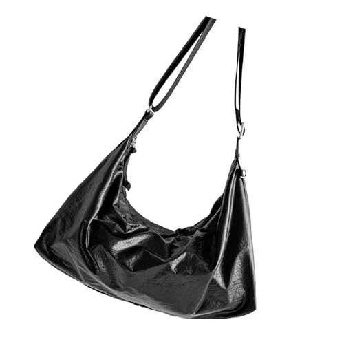 Damen Herbst Schultertasche Achselhöhle Mode Crossbody Einkaufen Pendeln Koreanische Stile Messenger Frauen Crossbody Mode Schulter Achsel Herbst Pendeln, Schwarz , One Size von Uqezagpa