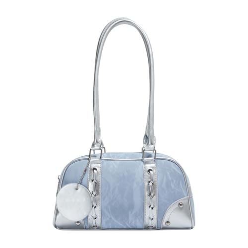 Damen Retro Businesstasche Kreative Damen Schultertasche Geldbörse in praktischer PU Leder Weibliche Achseltaschen für den täglichen Gebrauch PU Umhängetasche, blau, One Size Damen Retro Businesstasche Kreative Damen Schultertasche Geldbörse in praktischer PU Leder Weibliche Achseltaschen für den täglichen Gebrauch PU Umhängetasche, blau, One Size von Uqezagpa