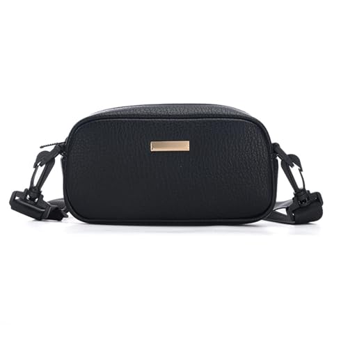 Damen-Umhängetasche, PU-Leder, multifunktionale Geldbörse für den täglichen und geschäftlichen Gebrauch, Schwarz , One Size von Uqezagpa