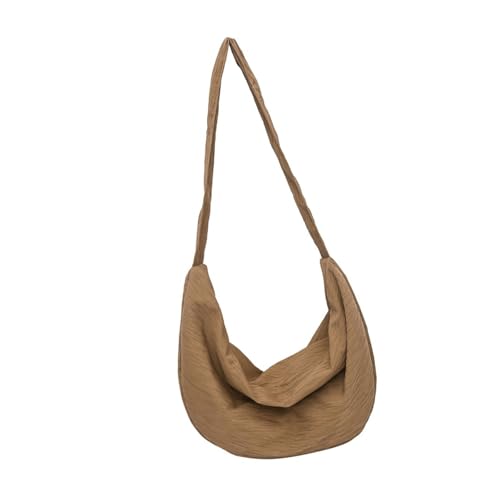 Damen-Umhängetasche, koreanischer Stil, Knödel, Nylon, Messenger, große Kapazität, Crossbody für Herbst und Winter, koreanische Stile, Crossbody für Damen, Nylon, Schulterknödel, täglich, khaki, One von Uqezagpa