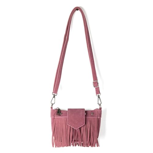 Damen-Umhängetasche mit Quasten, koreanischer Stil, Crossbody, Dating, Retro-Messenger für tägliche Reisen, koreanische Stile, Crossbody für Damen, Retro-Schulterquasten, Kuriertasche, B, One Size von Uqezagpa