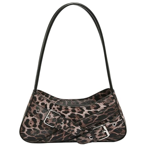 Damen-Unterarmtasche aus PU-Leder, Herbst, Schultertasche, Retro-Clutch, Handtasche, Leopardenmuster, Achselhöhle für den täglichen Gebrauch, Achselhöhle, Leopardenmuster, Handtasche, passend zu von Uqezagpa