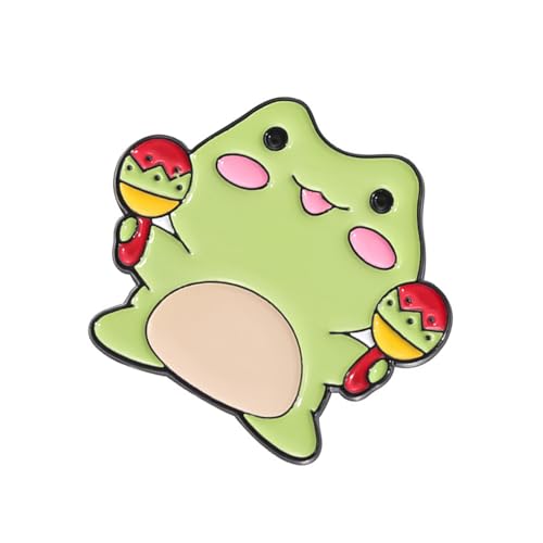 Elegante Anstecknadeln mit Frosch-Ensembles, animierte Frösche, Band-Anstecknadeln, kreative Brosche, Charm-Geschenke für Jugendliche, Tierabzeichen, Einheitsgröße, Wie beschrieben von Uqezagpa