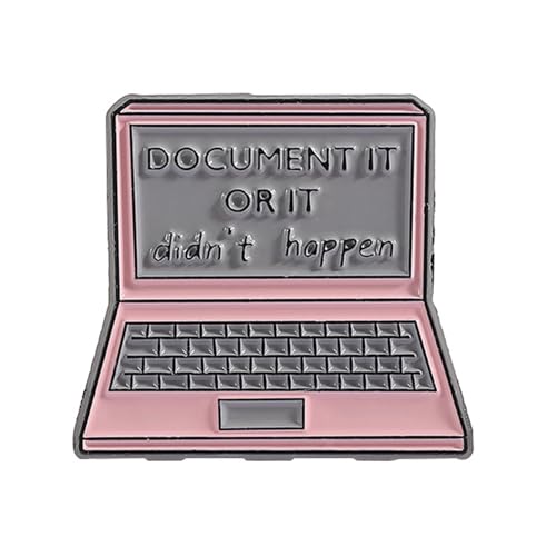 Elegante Brosche in Laptop-Form für einzigartige Stile und vielseitiges Tragen, Dokument It Or It Didn't Happen, Mode-Accessoire, Cartoon-Schmuck von Uqezagpa
