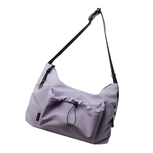 Elegante Stofftasche mit verstellbarem Riemen, Umhängetasche, Reise-Schultertasche für den täglichen Gebrauch, Stoff-Geldbörse, violett, One Size von Uqezagpa