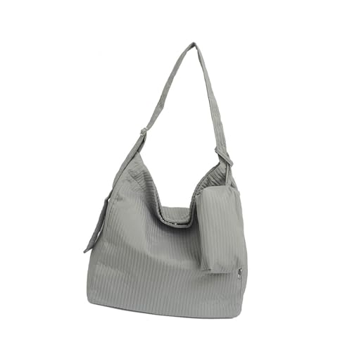 Elegante Umhängetasche für Damen, Handtasche mit bequemem Riemen, geräumige Unterarmtaschen für tägliches Pendeln und Einkaufen, große Handtasche, grau, One Size von Uqezagpa