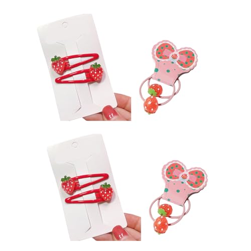 Erdbeer-Haarspange, glitzernd, für Damen, Kinder, Kopfschmuck, Haarspangen, süße 2000er-Jahre-Mädchen-Haarnadeln von Uqezagpa