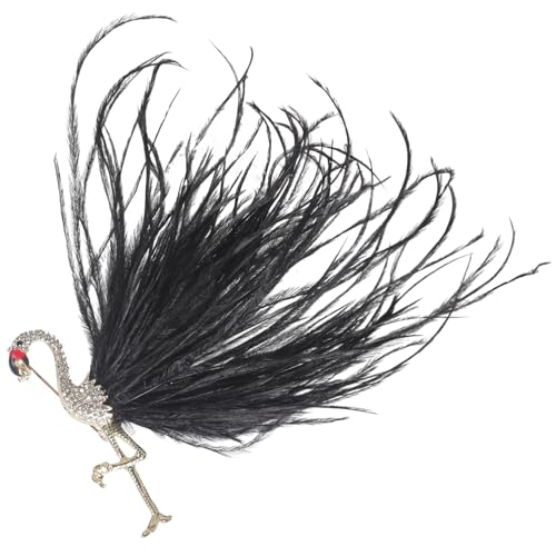 Flamingo-Anstecknadel aus Legierung mit Zirkonia-Steinen, exquisite Handwerkskunst, Schmuck, Bekleidungszubehör, Damen und Herren, trendiges Flamingo-Accessoire, Einheitsgröße, Wie beschrieben von Uqezagpa