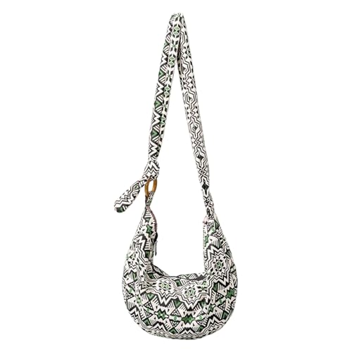 Frauen Trendy Umhängetasche Leinwand Crossbody Bag Pendeln Handtasche Ethnische Styles Messenger Für Tägliche Reisen Frauen Ethnische Stile Schulterpendelhand Handtasche Leinwand Crossbody von Uqezagpa