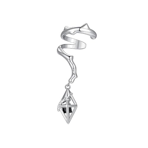 Geformter Stein-Ohr-Anhänger, Druck-Ohrclip, eleganter Schmuck für Damen und Mädchen, stilvolles Kostümzubehör, Legierungs-Ohrringe, Einheitsgröße, Wie beschrieben, Wie beschrieben von Uqezagpa